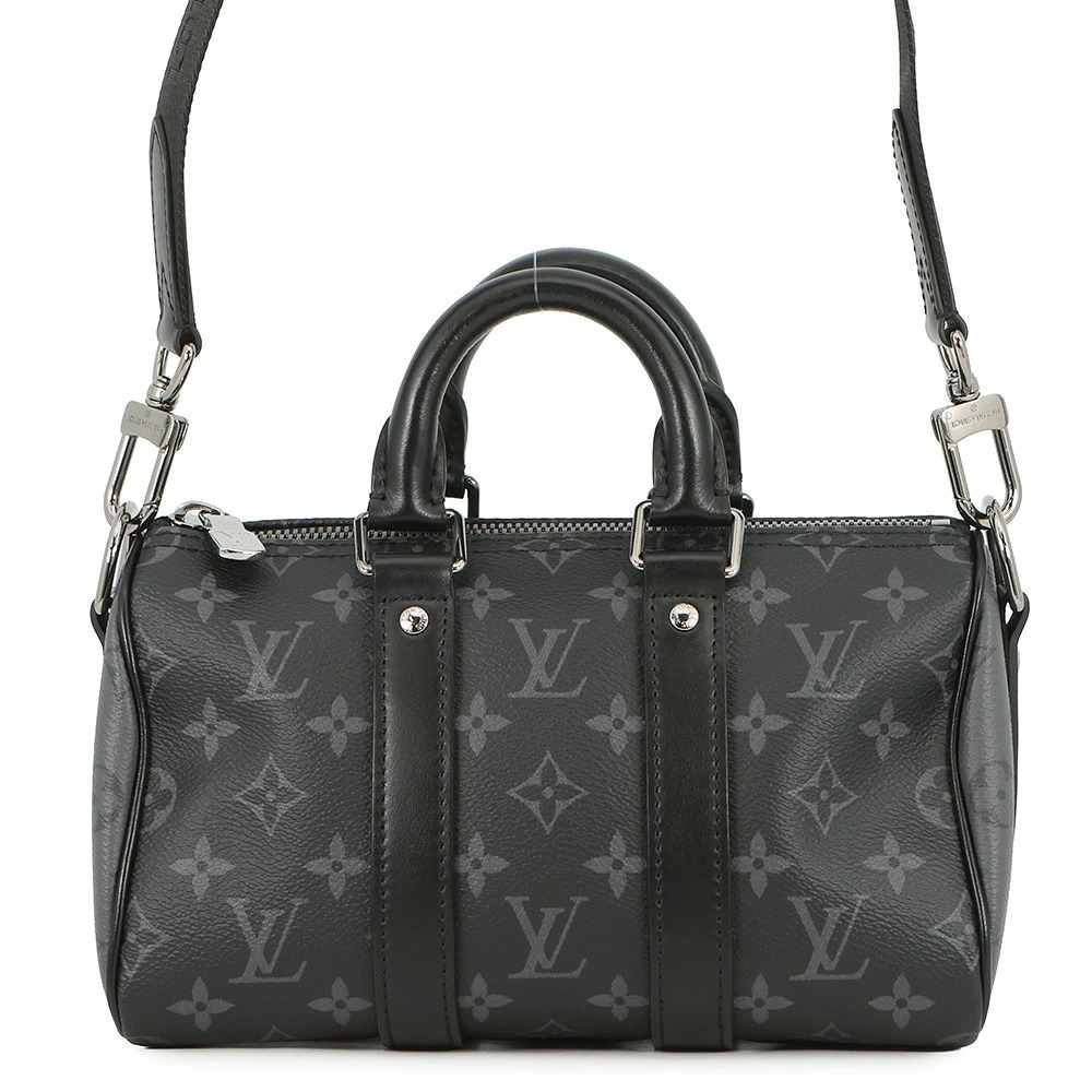 Louis Vuitton Monogram Eclipse Black Reverse Keepall Bandoulire Handbag Black